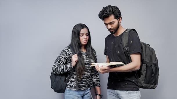 Students studying